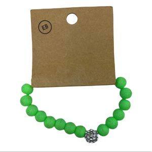 Earthbound Trading Co. Lime Green Beaded Bracelet